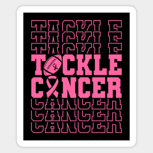 Tackle Breast Cancer Football Pink Ribbon Awareness Support Magnet